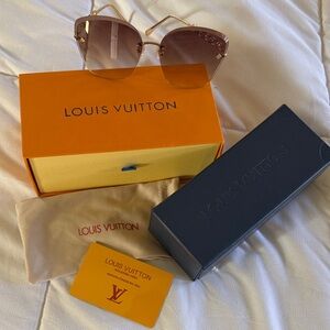 Louis Vuitton (like)Sunglasses - Gold Frame with Brown Lenses